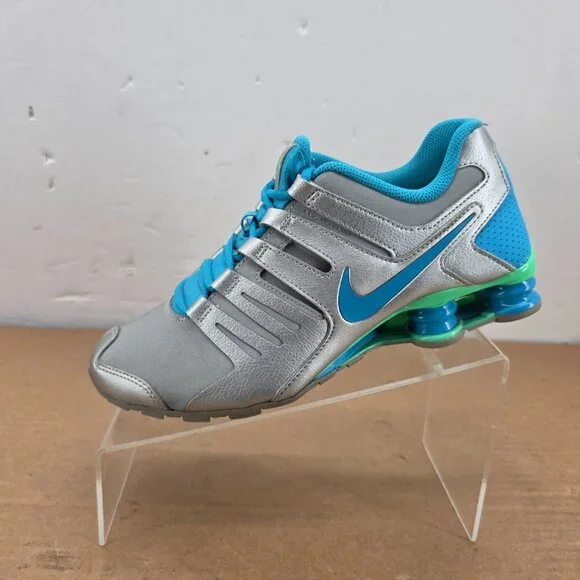 NIKE Womens Shox NZ Sneakers Gray Blue  Shoes Y 7 W8.5 739638-004 - Picture 5 of 16